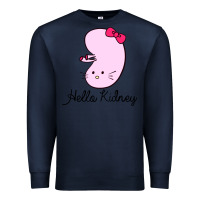 Navy hello kidney Premium Sweatshirt - artisFamous