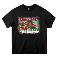 Black Christmas On The Farm Heavy Core Tee - RanaPortraitStore