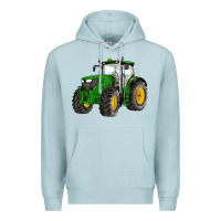 Blue Mist western farm tractor Premium Hoodie - Artiststas