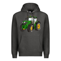 Charcoal Heather western farm tractor Premium Hoodie - Artiststas