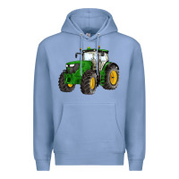Colony Blue western farm tractor Premium Hoodie - Artiststas