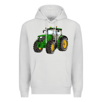 Dove Grey western farm tractor Premium Hoodie - Artiststas
