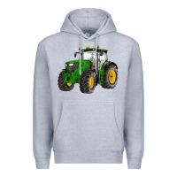 Heather Grey western farm tractor Premium Hoodie - Artiststas