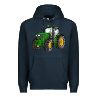 Navy western farm tractor Premium Hoodie - Artiststas