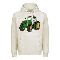 Oatmeal Heather western farm tractor Premium Hoodie - Artiststas