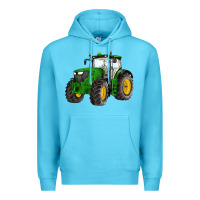 Ocean Blue western farm tractor Premium Hoodie - Artiststas