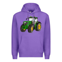 Purple western farm tractor Premium Hoodie - Artiststas