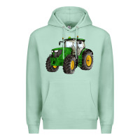Seafoam western farm tractor Premium Hoodie - Artiststas