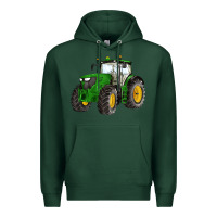 Sports Green western farm tractor Premium Hoodie - Artiststas