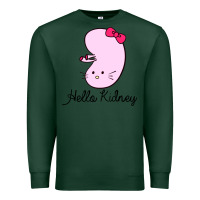 Sports Green hello kidney Premium Sweatshirt - artisFamous