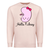 Pale Pink hello kidney Premium Sweatshirt - artisFamous