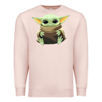 Pale Pink baby yoda Premium Sweatshirt - artisFamous