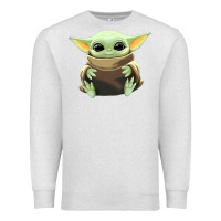 Oatmeal Heather baby yoda Premium Sweatshirt - artisFamous