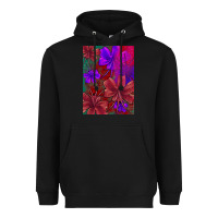 Black floral pattern Heavyweight Hoodie - JahusDesignShop