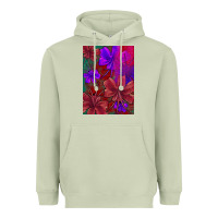 Matcha floral pattern Heavyweight Hoodie - JahusDesignShop