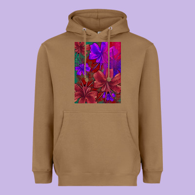 Floral Pattern Heavyweight Hoodie Designed By Jahusdesignshop