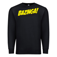 Black Bazinga! Premium Sweatshirt - artisFamous