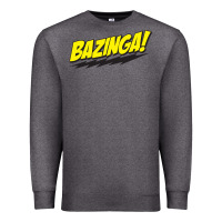 Charcoal Heather Bazinga! Premium Sweatshirt - artisFamous