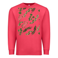 Cardinal Watercolor Eucalyptus Pattern Premium Sweatshirt - artisFamous
