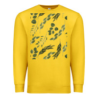 Lemon Watercolor Eucalyptus Pattern Premium Sweatshirt - artisFamous