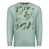 Seafoam Watercolor Eucalyptus Pattern Premium Sweatshirt - artisFamous