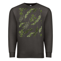 Smoke Watercolor Eucalyptus Pattern Premium Sweatshirt - artisFamous