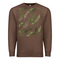 Chestnut Watercolor Eucalyptus Pattern Premium Sweatshirt - artisFamous