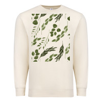 Sandshell Watercolor Eucalyptus Pattern Premium Sweatshirt - artisFamous