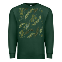 Sports Green Watercolor Eucalyptus Pattern Premium Sweatshirt - artisFamous