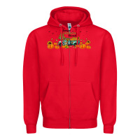 Red grateful thankful blessed Zipper Hoodie - JahusDesignShop
