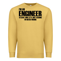 Antique Gold i'm an engineering Premium Sweatshirt - artisFamous