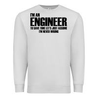 Dove Grey i'm an engineering Premium Sweatshirt - artisFamous