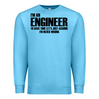 Ocean Blue i'm an engineering Premium Sweatshirt - artisFamous