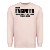 Pale Pink i'm an engineering Premium Sweatshirt - artisFamous