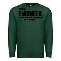 Sports Green i'm an engineering Premium Sweatshirt - artisFamous