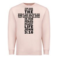 Pale Pink John 3:16 Bible Verse Cool Christian Church Shirts Christianity Premium Sweatshirt - artisFamous