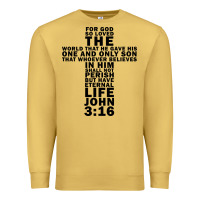 Antique Gold John 3:16 Bible Verse Cool Christian Church Shirts Christianity Premium Sweatshirt - artisFamous