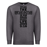 Charcoal Heather John 3:16 Bible Verse Cool Christian Church Shirts Christianity Premium Sweatshirt - artisFamous
