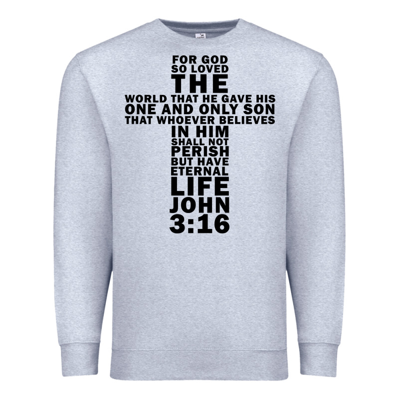 John 3:16 Bible Verse Cool Christian Church Shirts Christianity Premium Sweatshirt by artisFamous | Teevron