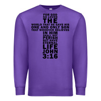 Purple John 3:16 Bible Verse Cool Christian Church Shirts Christianity Premium Sweatshirt - artisFamous