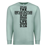 Seafoam John 3:16 Bible Verse Cool Christian Church Shirts Christianity Premium Sweatshirt - artisFamous