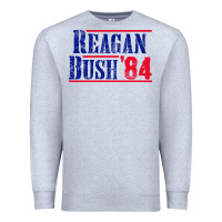 Heather Grey reagan bush '84 Premium Sweatshirt - artisFamous