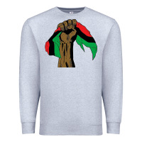 Heather Grey black power african license Premium Sweatshirt - artisFamous