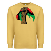 Antique Gold black power african license Premium Sweatshirt - artisFamous