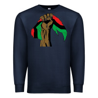 Navy black power african license Premium Sweatshirt - artisFamous
