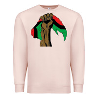 Pale Pink black power african license Premium Sweatshirt - artisFamous