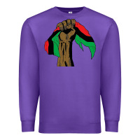 Purple black power african license Premium Sweatshirt - artisFamous