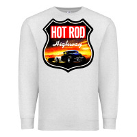 Oatmeal Heather HOT ROD GARAGE CAR Premium Sweatshirt - artisFamous