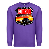 Purple HOT ROD GARAGE CAR Premium Sweatshirt - artisFamous