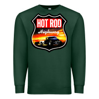 Sports Green HOT ROD GARAGE CAR Premium Sweatshirt - artisFamous